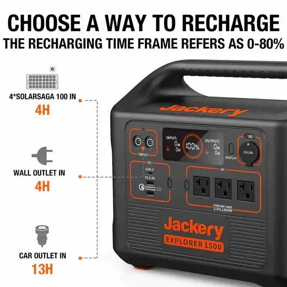 Jackery Explorer 1500 Portable Power Station (Refurbished) - Image 7