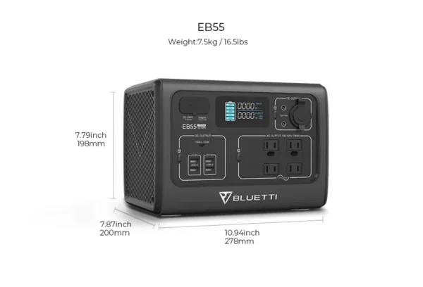 BLUETTI EB55 + 1*PV120 Home Solar Generator - Image 3
